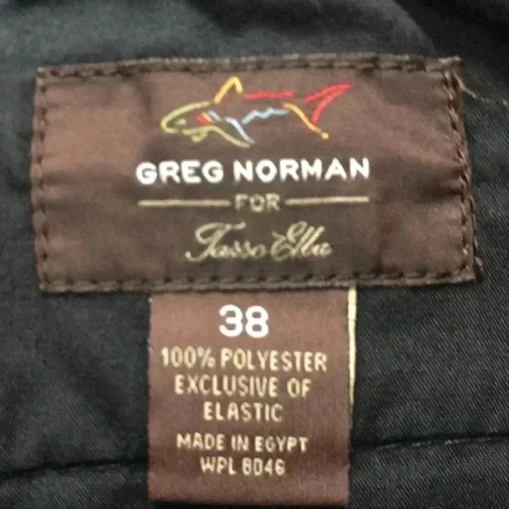 GREG NORMAN FOR TASSA ELLA MENS GRAY‎ SHORTS SZ 38. GOOD CLEAN CONDITION